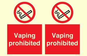 Vaping prohibited